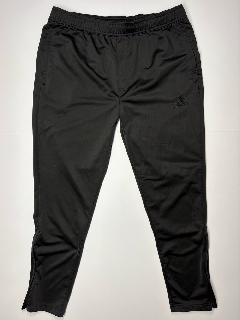adidas Black Athletic Joggers with Ankle Zips